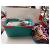 Storage Tote With Contents To Include Large