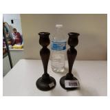 Vintage Wooden Candlestick Holders