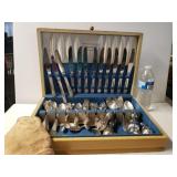 Royal Saxony Silver Plate Flatware Set In Box