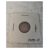 1909-O Barber Silver Dime Coin
