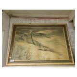 Large Beach Picture - 41x39 - Signed Carolyn