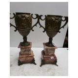 Loving Cups On Marble Base(1 Missing Leg)
