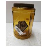Yellow Glass Jar With Top