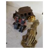 Cast Iron Stagecoach, Amish People On A Bench,