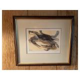 Blue Crab Print With Nice Frame