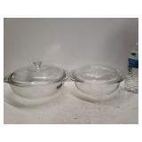 (2) Clear Pyrex Casserole Dishes
