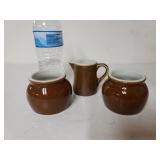 Vintage Fraunfelter Cream And Sugar Bowls