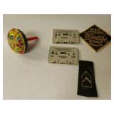 Vintage Metal Rattle Toy, Bruce Springsteen