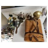 Basket, Bells, Silver Like Dishes & More