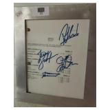 Autographed Seinfeld Rehearsal Schedule