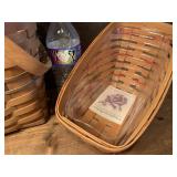 Two Longaberger Baskets One With Plastic Liner
