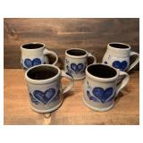 Rowe Pottery 6 Mugs