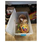 Storage Tote With Contents To Include Easter