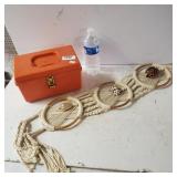 Sewing Container And Macrame Wall Hanging