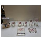 New York Yankees Glasses, Ashtray, Tin And
