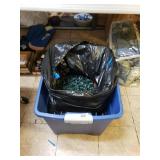 Storage Tote With Contents To Include Christmas