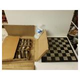 Carved Marble Chess Set.
