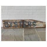 Primitive Hand Painted Oysters Sign