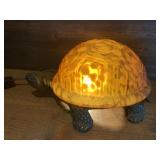 Lighted Turtle With Metal Base