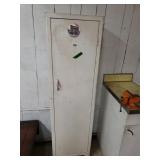 Vintage Metal Cabinet With Contents