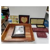 Home Decor To Include Serving Tray, Frames. And