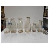 Antique Milk Bottles And Tops