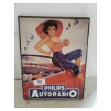 Philips Autoradio Wood Sign