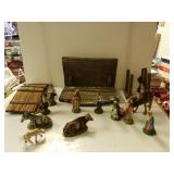 Vintage Nativity. Needs Repair To Stable