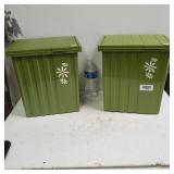 2 Vintage Trash Cans