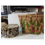 Vintage Beach Bag & Hat Box