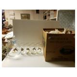 Lot Of Beautiful Gold Rimmed Bird Glasses And