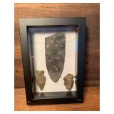 Genuine Arrowheads In Shadow Box