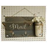 Ball Mason Mail Holder Wall Decor