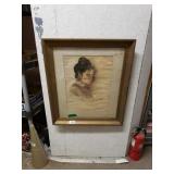 Vintage Picture Of Woman. Signed By Artist