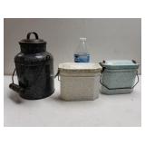 Vintage Canister And Lunch Pails