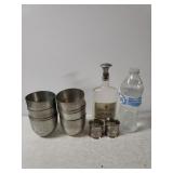(8) Pewter Cups W/ (2) Napkin Rings & Walkers