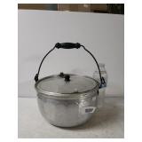 Vintage Metal Pot With Strainer Lid