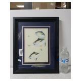 Ann Holloway Fish Painting Framed - 13×16 -