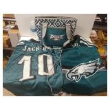 Eagles Memorabilia: Cooler, Jackson Jersey, Bag,