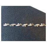 Ladies Silver Wing Bracelet - Marked