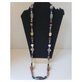 Ladies Natural Heavy Stone Long Necklace