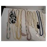 Ladies Long Stone Beaded Necklace