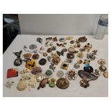 Large Lot Of Brooches & Pins
