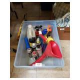 Storage Tote With Contents To Include Deicer,