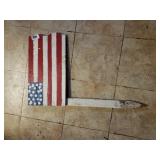 Homemade American Flag Yard Decor