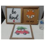 Wooden Signs: Hallmark Truck, Be Mind, Stay Wild