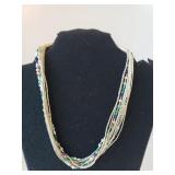 Ladies Multi-strand Silver Necklace - Marked 925