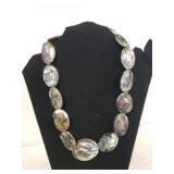 Ladies Large Abalone-like Chunky Necklace