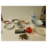 Saucers, Bowl, Paperweights