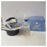 Avon Winter Garland Pillar Holder W/ Candle And